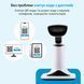 Бездротовий BlueTooth сканер штрих кодів 1D і 2D. Зчитувач штрих-кодів з базою для підзарядки