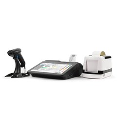 Комплект автоматизації магазину штучних (одиничних) товарів: POS-термінал з принтером чеків + сканер штрихкоду + принтер етикеток